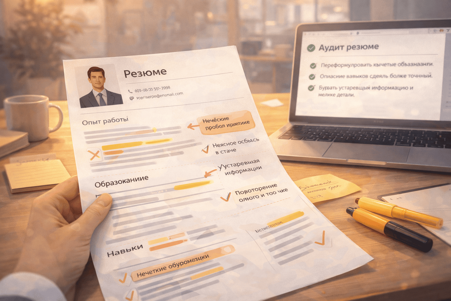 Иллюстрация услуги «Аудит резюме»