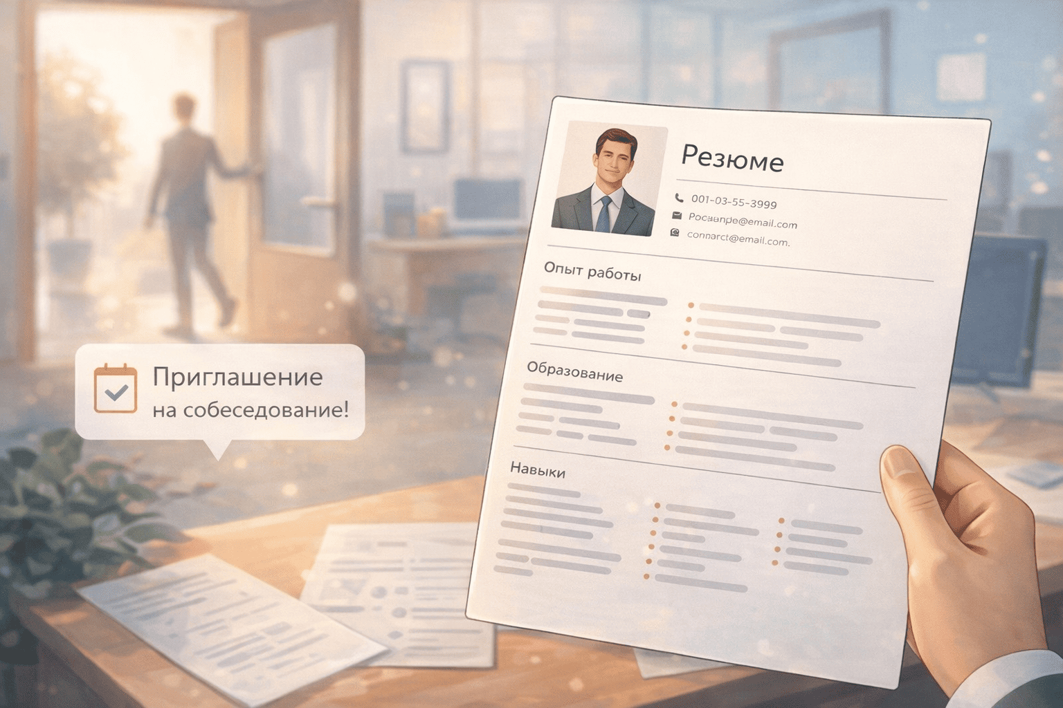 Иллюстрация услуги «Составление резюме»